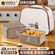 SSIIXX日本品牌保溫飯盒上班族可微波爐加熱多層不銹鋼便當盒學生小餐盒 304棕色-兩個裝 1000ml 配保溫袋