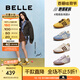 百麗（Belle）張凌赫同款彩虹豆透氣新款德訓(xùn)鞋女商場款運動阿甘鞋B1U1DAM5 【周雨彤同色】芥末黃 (熱賣色） 38 (240mm)