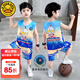 G.DUCKKIDS小黃鴨聯(lián)名奧特曼衣服男童夏裝套裝新款兒童籃球服男孩速干兩件套 藍(lán)色 110 尺碼4~5歲【100-110cm】