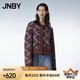 江南布衣（JNBY）秋冬針織開衫女復(fù)古提花毛衣短款圓領(lǐng)立體感毛衫5N0313770 641/雜酒紅 M