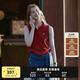 Teenie Weenie小熊女裝毛衣2025夏季新款復(fù)古簡約休閑學(xué)院無袖毛衫 紅色 L