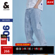 杰克·瓊斯（JACK&JONES）25年男裝夏季潮流寬松直筒錐腿涼感潮牌牛仔褲休閑褲子九分男褲 E40淺牛仔藍(lán) 905錐形 30 170 W30