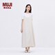 無印良品（MUJI） IDEE 女式 平紋 吊帶連衣裙 女裝裙子 25年夏季 連身裙 GA43CC5S 淺灰色 （背面） L （165/88A）