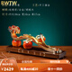 RWTW事事柿柿如意琺瑯彩新中式客廳擺件領(lǐng)導(dǎo)送禮搬家禮物喬遷新居禮品 大號(hào)事事如意(胡桃木底座)