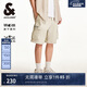 杰克·瓊斯（JACK&JONES） 潮酷高街時(shí)尚字母反光磨毛膠印寬松抽繩五分褲短褲男裝225215014
