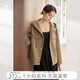對白【AN大碼系列】美拉德復古韓版夾克外套胖mm溫暖連帽顯瘦黑色上衣 中駝色 【預售10月15日發(fā)貨】 L 建議體重125-135