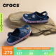 crocs卡駱馳洞洞鞋貝雅卡駱班輕便耐磨一腳蹬休閑鞋|205089 深藍(lán)/辣椒紅-4CC 41 /42(260mm)