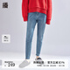 播藍(lán)色牛仔褲女商場(chǎng)同款韓版小個(gè)子高腰顯瘦修身鉛筆褲BDR1KD0176 B59牛仔藍(lán) L