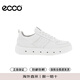 愛(ài)步（ECCO）板鞋休閑鞋女209713 01007白色 37送女友禮物