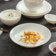 造器德化白瓷盤(pán)子家用菜盤(pán)陶瓷西餐盤(pán)羊脂玉餐具高顏值盤(pán)碟喬遷禮物 羊脂玉-8英寸深盤(pán)
