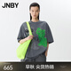 江南布衣（JNBY）【商場同款】25春新品T恤女趣味貓咪印花寬松圓領(lǐng)中袖5P2112550 072/中雜灰 M