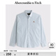 ABERCROMBIE & FITCH【牛津襯衫】男裝25春夏季新款經(jīng)典小麋鹿長袖襯衫KI125-5083 藍色細條紋 S (175/92A)