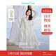茵曼新中式流蘇盤(pán)扣襯衫兩件套夏季女裝刺繡吊帶裙套裝 梨花杏 M