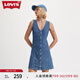 Levi's【商場(chǎng)同款】李維斯女士時(shí)尚百搭無(wú)袖牛仔連衣裙 深藍(lán)色 S