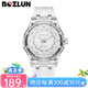 博之輪（BOZLUN）手表男女百搭創(chuàng)意高透六邊形石英表送女友禮物 白色