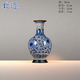 北邁景德鎮(zhèn)陶瓷器花瓶仿古官窯中式家居大號青花瓷瓶客廳電視柜裝擺件 手繪青花冰裂紋賞瓶