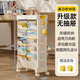林下春雪桌邊書架可移動(dòng)桌邊教室書桌書架落地置物架學(xué)生書本收納架推車 5層【滑輪款】雙側(cè)+2掛鉤-無(wú)抽屜