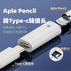 原奘 適用于蘋果apple pencil筆一代二代 充電轉(zhuǎn)接頭 帶芯片蘋果手寫筆轉(zhuǎn)接頭 充電轉(zhuǎn)接頭【蘋果母轉(zhuǎn)C口母】【不支持藍(lán)牙連接】