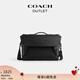 蔻馳（COACH）【七夕情人節(jié)禮物】奧萊男士經(jīng)典標(biāo)志老花LEAGUE騎行手袋斜挎包 炭黑色/黑色