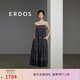 ERDOS 春夏寬松度假風(fēng)吊帶幾何定位印花時尚度假女連衣裙 藏藍(lán) L 165/88A