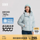 森馬（Semir）輕松羽絨|羽絨服女純色寬松2024冬季三防連帽面包服109724113002