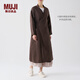 無印良品（MUJI）女式 漢麻 長開衫 女士長袖外套春秋款 BG97CC3A 棕色 M  155/80A