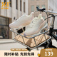 361度女鞋運(yùn)動鞋魔毯秋季新款網(wǎng)面透氣耐磨緩震回彈女跑步鞋 羽毛白/超凡粉 37