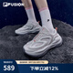 FILAFUSION斐樂潮牌女鞋老爹鞋隕石鞋新款休閑鞋運動鞋 羊皮紙粉/多霧灰-PV 37.5