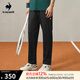 樂卡克（Le coq sportif）法國公雞夏季男士騎行系列休閑薄款運動針織長褲 黑色 M