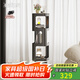 左客左家鐵藝旋轉(zhuǎn)書(shū)架落地一體置物架家用客廳臥室收納柜轉(zhuǎn)角柜兒童小書(shū)柜 四層｜黑色