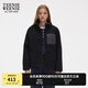 Teenie Weenie小熊女裝休閑簡(jiǎn)約秋冬寬松韓版仿羊羔絨保暖外套短款 黑色 S (160)
