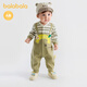 巴拉巴拉【商場(chǎng)同款】嬰兒連體衣秋裝寶寶外出爬服可愛(ài)萌 土灰綠40924 80cm