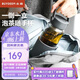 北鼎（Buydeem）茶水分離杯子耐高溫玻璃杯便攜隨手杯男女實用禮物水墨灰630ml