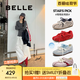 百麗（Belle）周雨彤同款跳跳糖25秋新網(wǎng)面透氣德訓(xùn)鞋休閑鞋B2432CM5預(yù)售 紅色【周雨彤同款跳跳糖】 38 (240mm)