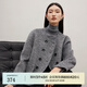 迪賽尼斯（DESIGNICE）羊駝毛短款雙面呢大衣冬季新款羊毛小香風(fēng)深灰毛呢外套女 深灰 S