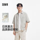 森馬（Semir）短袖襯衫男復古條紋襯衣2025夏季外套肌理感109325104203