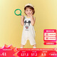 巴拉巴拉嬰兒連體衣男女童哈衣爬服2025夏兩件裝208225120208