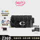 蔻馳（COACH）女包 純色羊皮女款手拿單肩斜挎包 送女友七夕禮物 黑色CP018-LHBLK