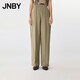JNBY【商場(chǎng)同款】25春新品休閑褲女直筒褲5P2E12110 217/灰淺咖 XS