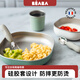 BEABA法國嬰兒輔食碗不銹鋼碗勺三件套裝寶寶餐盤(pán)水杯兒童餐具 豆蔻綠五件套（杯+碗+碟+刀叉）