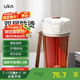 UKA套殼玻璃雙飲杯大容量吸管杯水杯男女高顏值學(xué)生咖啡杯泡茶杯 白