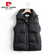 皮爾卡丹（pierre cardin）2024秋冬韓版新款羽絨棉服背心馬甲女大碼外穿寬松坎肩馬夾外套 黑色 L 【建議105斤-120斤】