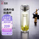 希諾（HEENOOR） 雙層玻璃杯男士辦公高檔送禮禮盒泡茶濾網耐高溫大容量商務水杯 升級-抗菌版410ml