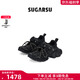 SugarSu25年春季新款蛇年老爹復(fù)古綁帶增高休閑瑪麗珍單鞋女 滿鉆黑色 37