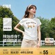 森馬（Semir）短袖t恤女短款圓領(lǐng)修身上衣2025夏季萌寵印花套頭衫109325100027
