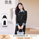 香影氣質(zhì)一整套穿搭女2025春秋新款黑色上衣半身裙大方得體兩件套 黑色 S