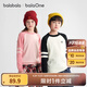 巴拉巴拉balaone童裝兒童毛衣男童2025新款春秋女套頭毛衫親子款百搭舒適 白黑色調(diào)00419 130