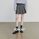 初語(yǔ)MIU系學(xué)院風(fēng)百褶裙女2025秋季新款灰色短裙半身裙 深灰色 M