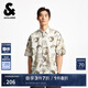杰克·瓊斯（JACK&JONES）NBA聯(lián)名款凱爾特人隊夏季新款純棉滿印潮流寬松短袖襯衫225204015 A06本白色 常規(guī) L