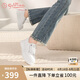 金利來（goldlion）女鞋厚底增高小白鞋松緊免系帶通勤休閑板鞋G668410195白色38